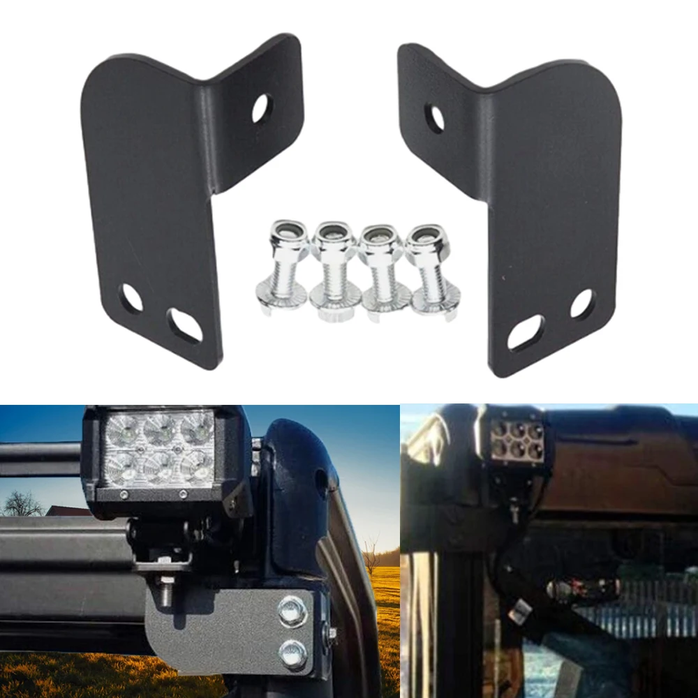 

Rear Roof Pillar Roll Cage Bar Reverse LED Backup Light Pod Mounting Brackets For Polaris Polaris Full Size 2013-2021