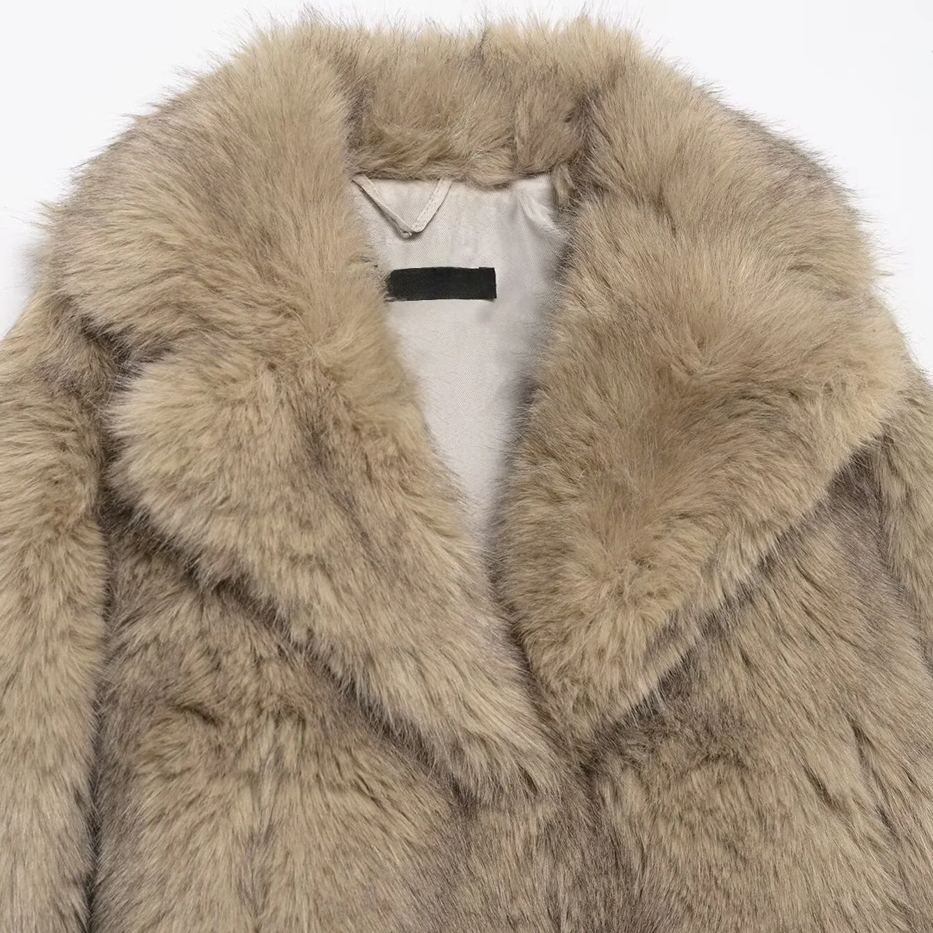 KASLEAD 新しいファッショナブルな人工毛皮風コート レディース ジャケット スリ 防風 ポリエステル繊維 ロングスリーブコート