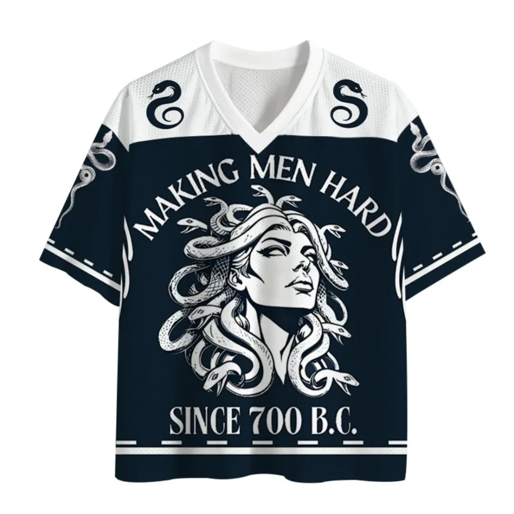 Summer Fashion Japanese Funny 3Dprinted Sports Quick-drying Breathable Men's and Women's V-neck Loose Casual Trend Style T-shirt