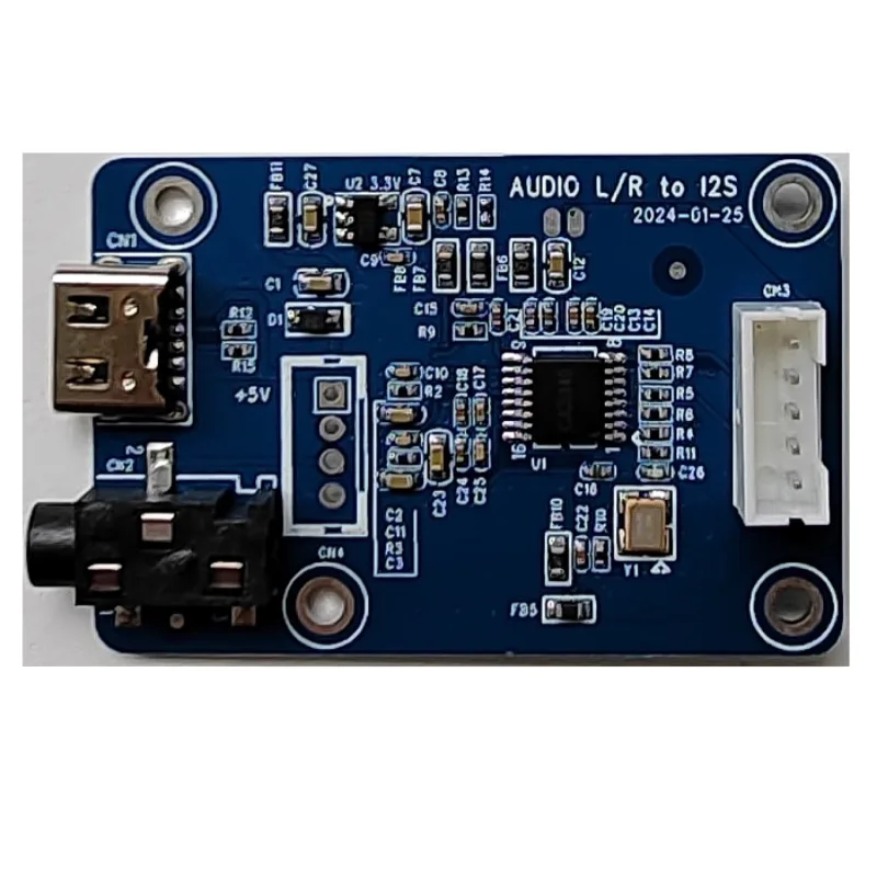 For Audio ADC AUX 3.5 Stereo Analog Audio to Digital I2S IIS Digital Output Board