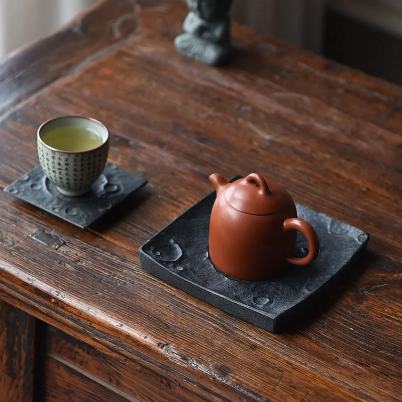 

Небесный гранитный поднос для чая, ручная резная каменная тарелка, держатель для благовоний и художественная подставка для дисплея, многофункциональный домашний декор, чайная церемония