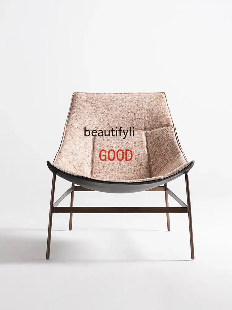 بسيطة الحديثة غرفة المعيشة مقعد واحد أريكة كرسي النسيج المعدني مقعد دراسة كسول كرسي الاستجمام ضوء الفاخرة