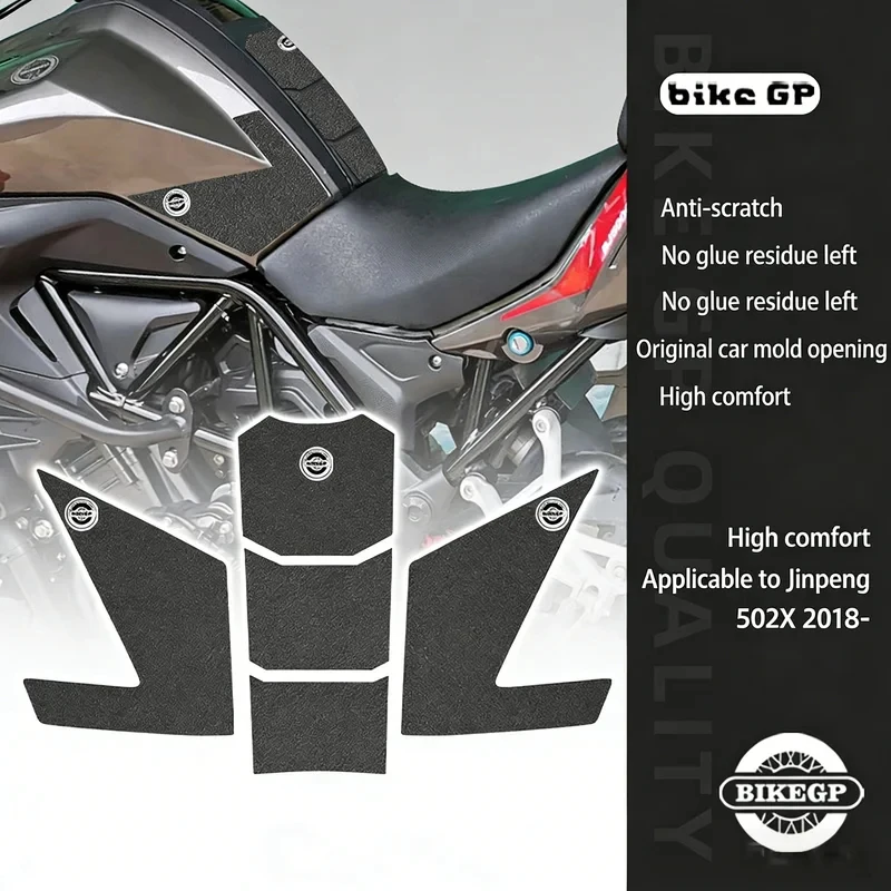 Suitable Benelli TRK502X TRK502 Motorcycle Pad Anti-Slip Fishbone Sticker Side Knee Grip Fuel Protector Decal
