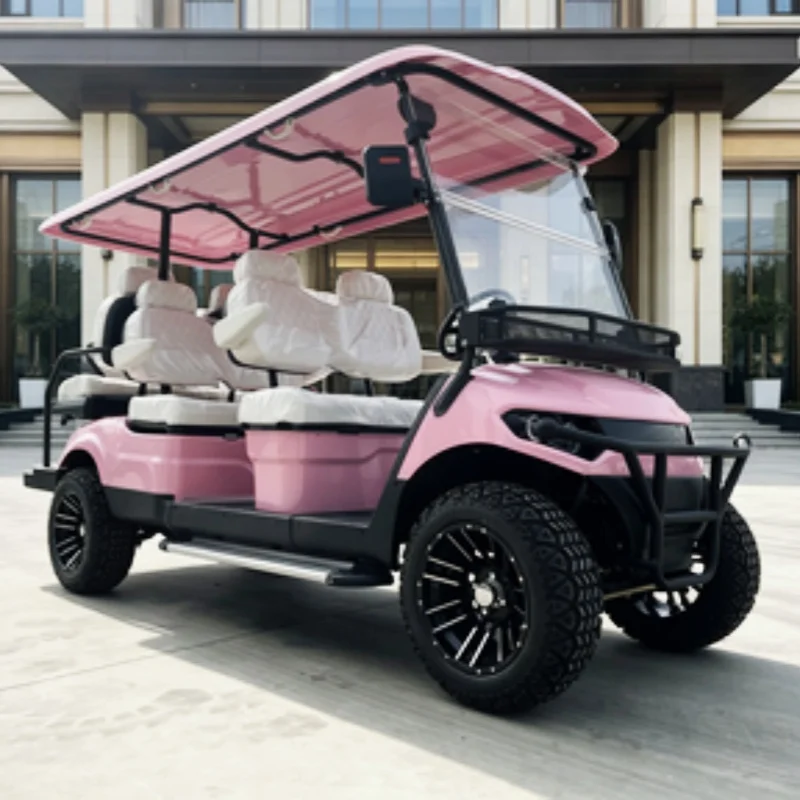 2026 Brand Certificate Cheap Club New Energy Vehicle 4 Wheel Electric Golf Cart Front Bumper Front Basket 14-Inch Off-Road Tires