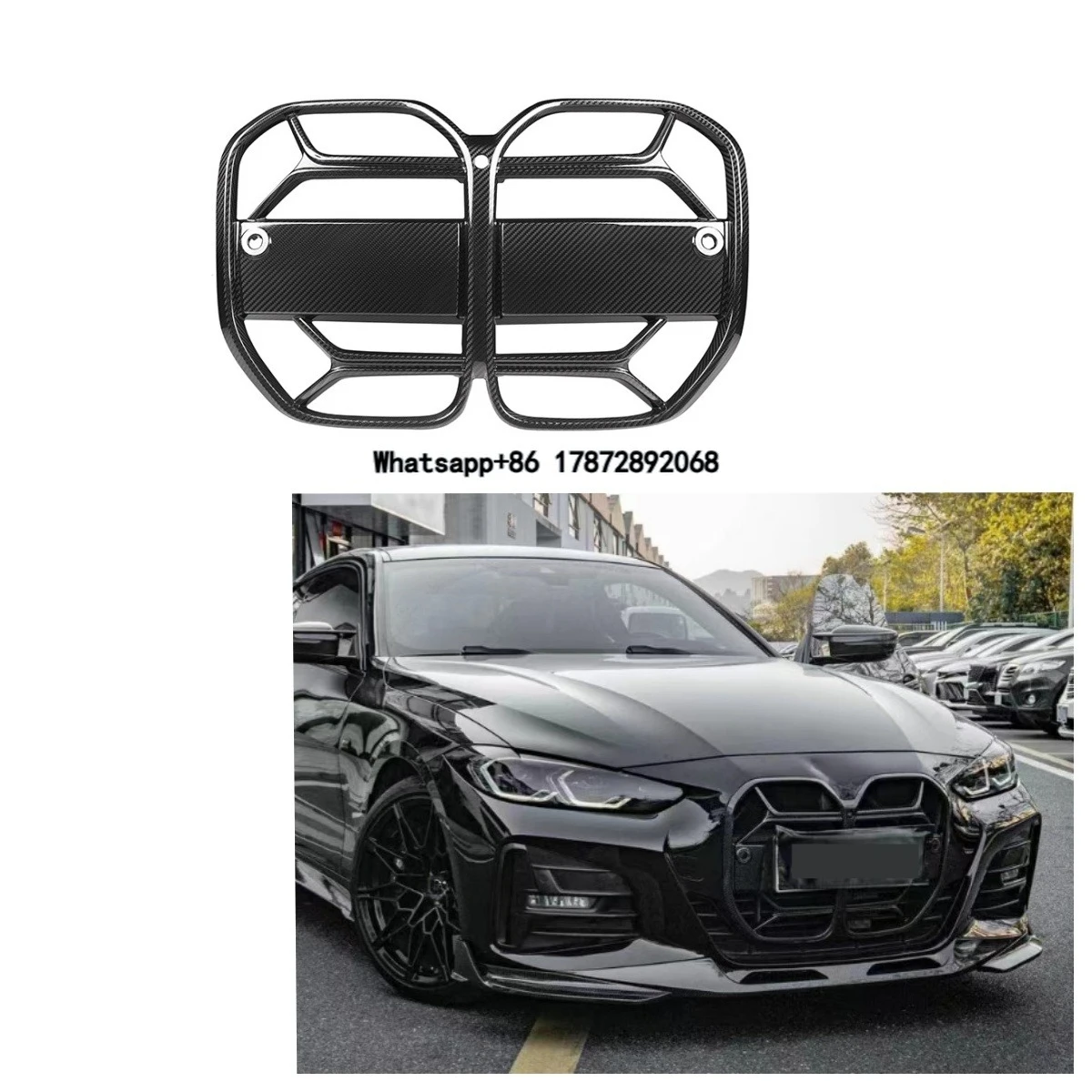 

100% Dry Carbon Fiber CS Style Front Grill Without ACC for 4 Series G22 G23 Coupe 2-Door 2021-IN G22 Car Front Grille