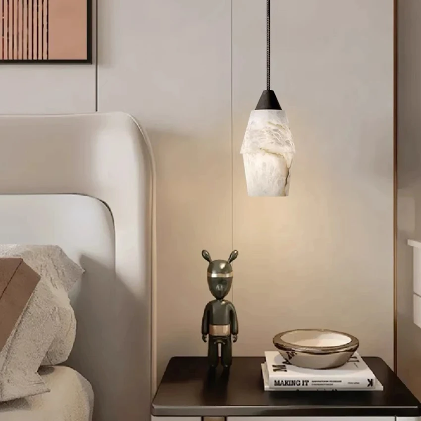 

Nordic marble copper pendant lamp, kitchen hanging lamp, restaurant, bar, bedroom, indoor lighting fixture YX187TB
