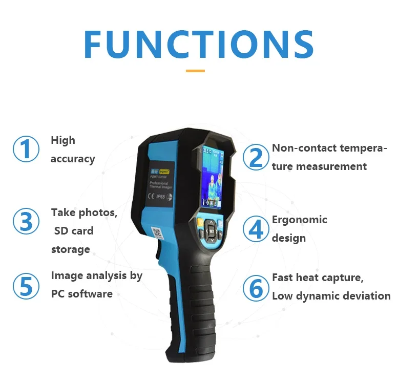 High Precision Measurement Scanners Thermal Imager PQWT-CX160 Thermal Imaging Tool with Micro SD card