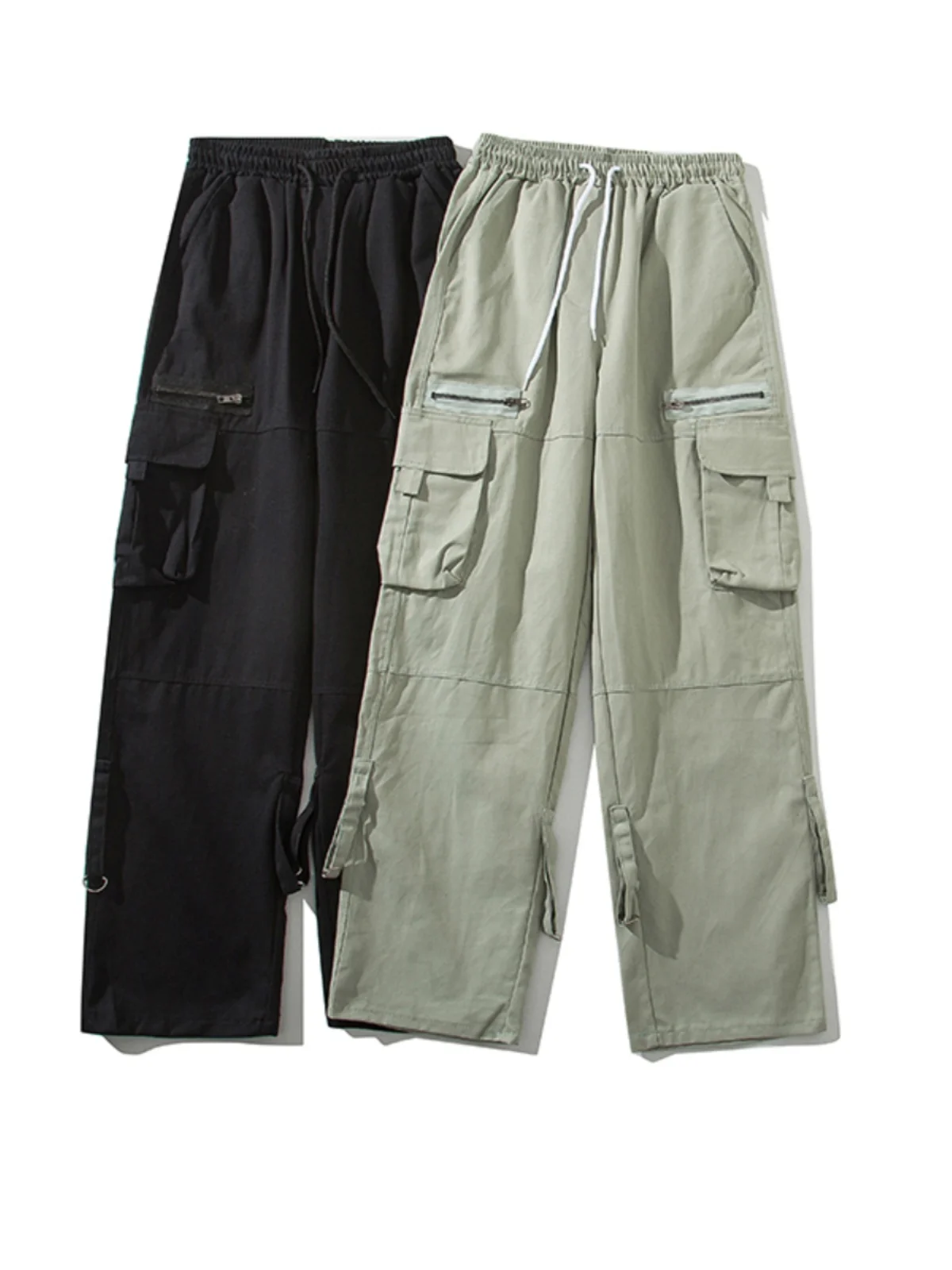 

Модные мужские рабочие брюки с диагональными полосками, свободным кроем, на шнурке, с широкими штанинами, укороченные, повседневные