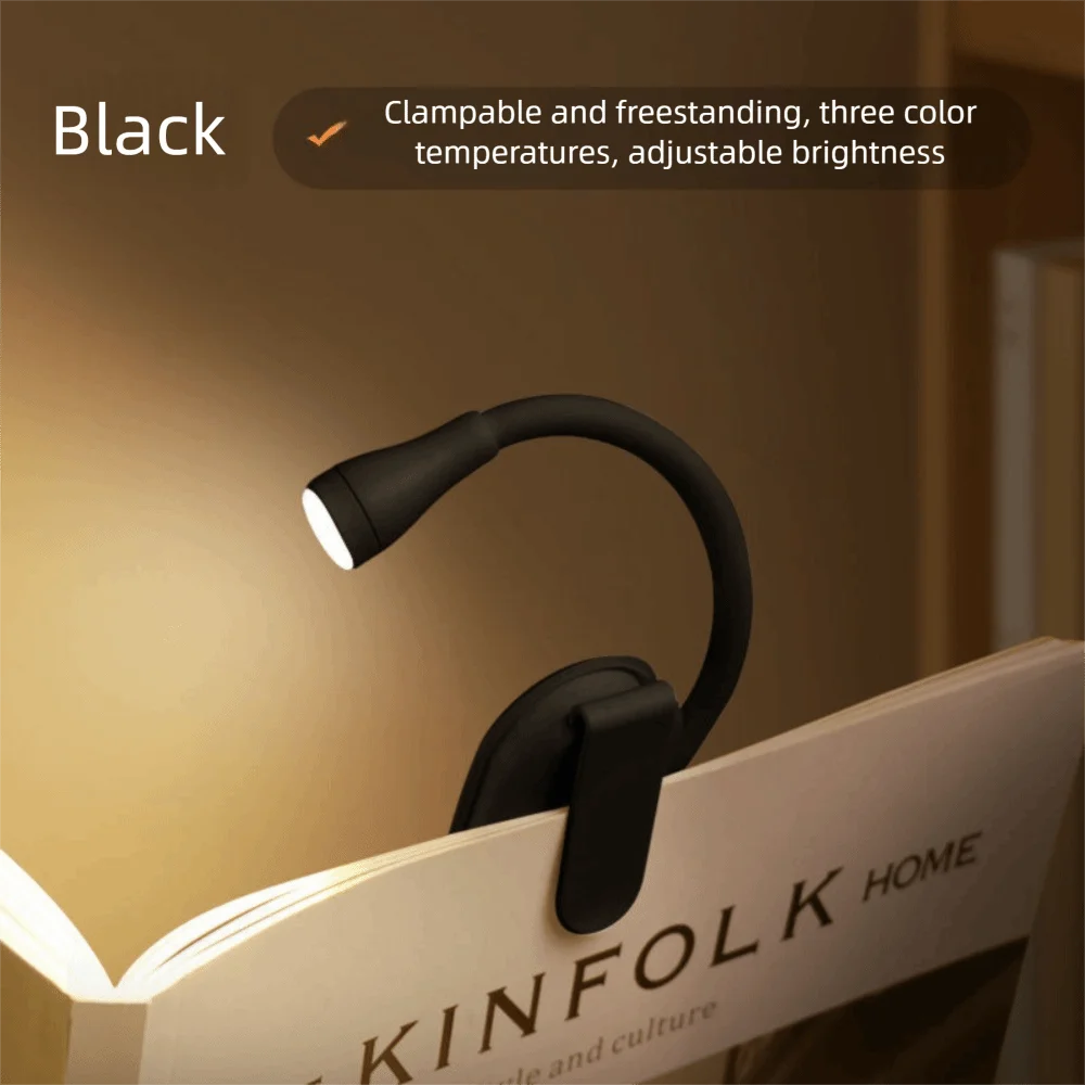 

Portable Mini Reading Book Light Rechargeable 360° Flip Clip-on Night Lights Eye Protection Dimmable Led Book Lamp Bedroom