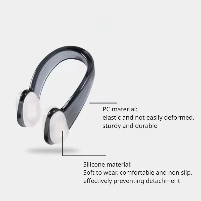 مشبك أنف للسباحة من جزيئات السيليكون مضاد للاختناق للتدريب الاحترافي للبالغين والأطفال مجموعة مشبك أنف لسدادات الأذن للسباحة