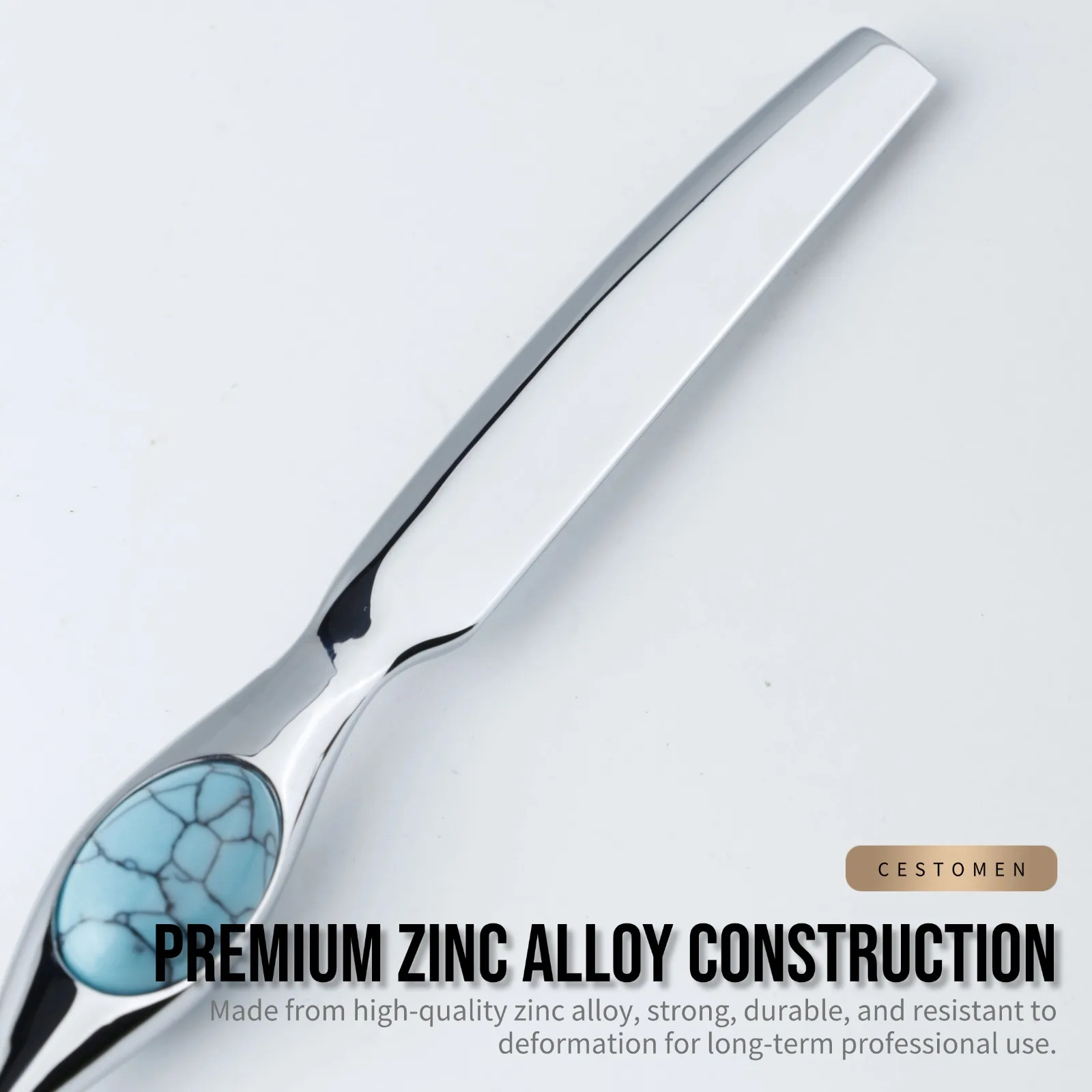 سبائك الزنك مستقيم الحلاقة حامل صالون حلاقة ترقق القص مصفف الشعر رقيقة الشعر المشكل سكين الحلاق تصفيف الشعر أداة #3