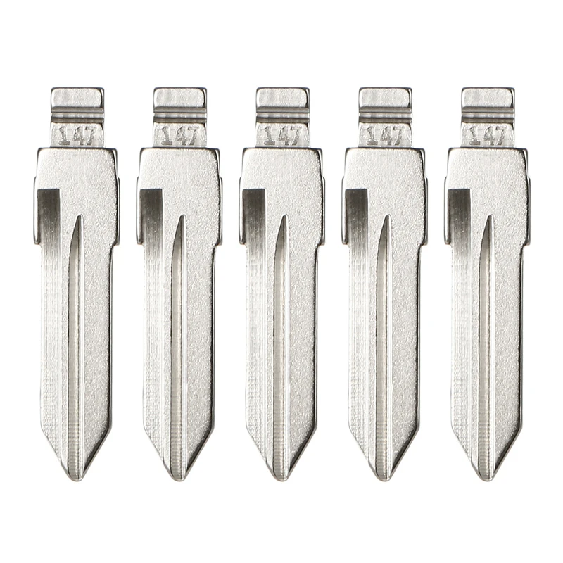 5 Pcs/Lot Metal Blank Uncut Flip #147 GT10 Car Remote Key Blade KD VVDI for Iveco Replacement Parts Interior Parts