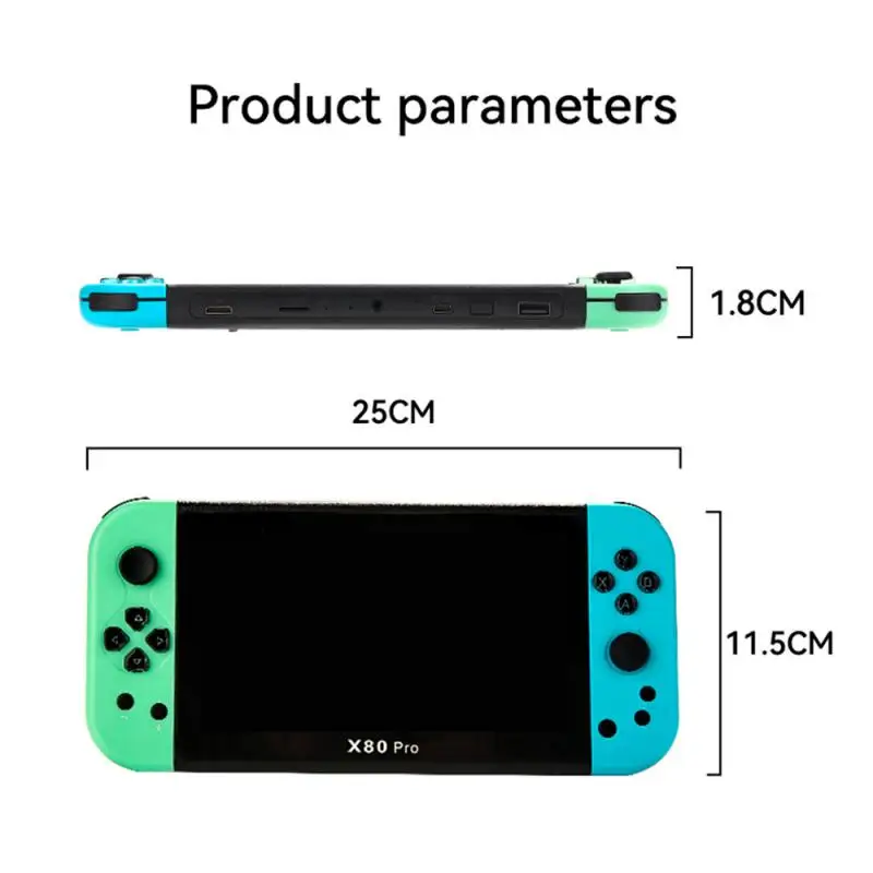 Suitable For X80PRO Large Screen Children And Adults Double Classic TV FC Nostalgic Retro Arcade Handheld Game Console