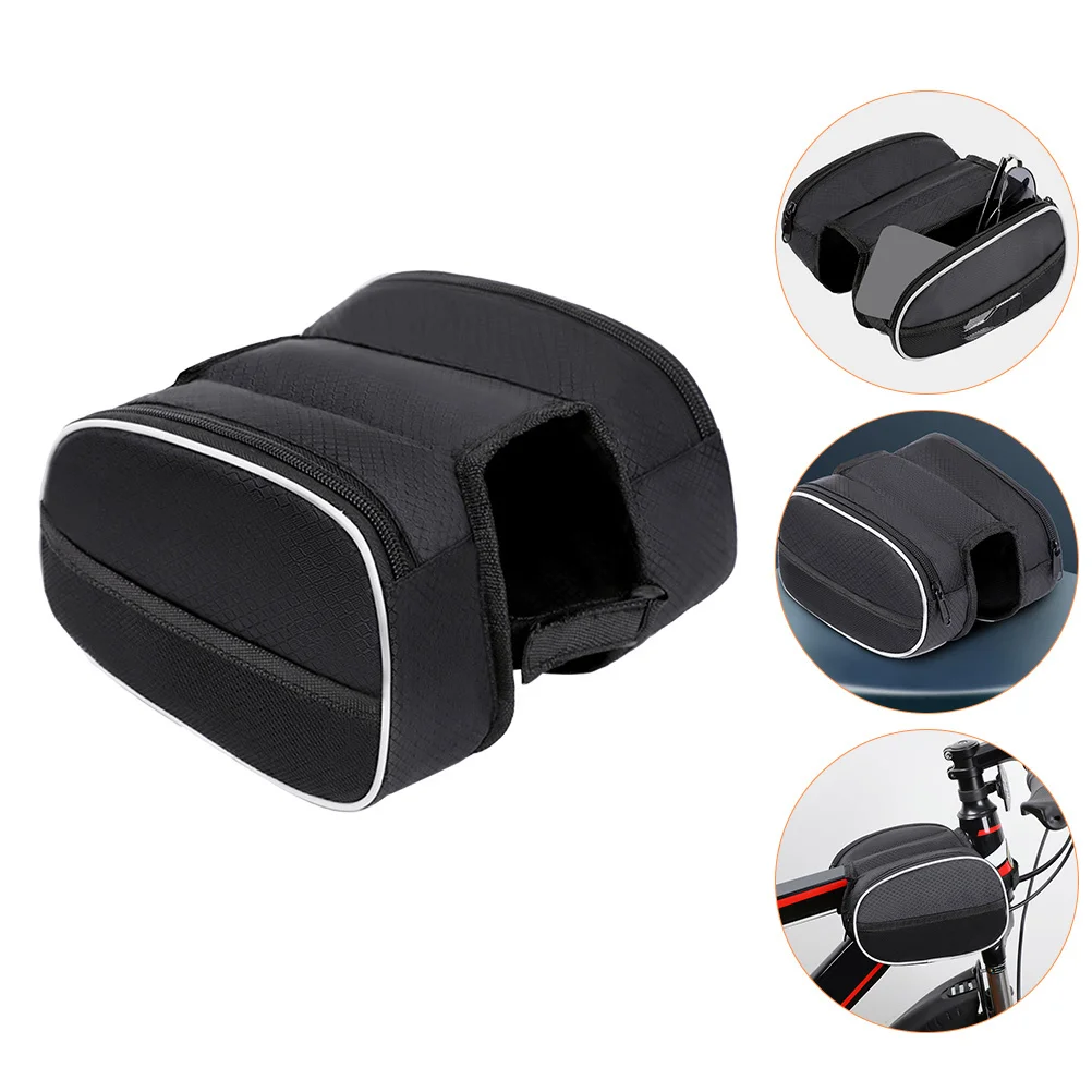 

Bike Frame Bag Multi-Function Zippered Dual Bags High Capacity Cycling Tool Storage Pouch for Mountain Bike Travel Accessories