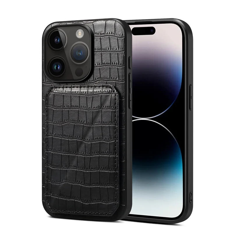 

Crocodile PU Leather Wallet Case For iPhone 17/16/15/14/13/12 Pro Max, Card Holder Kickstand Shockproof Protective Phone Cover