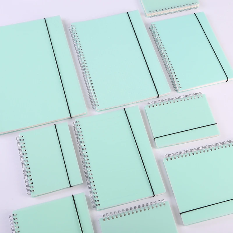 A6 A5 B5 A4 Green Spiral Book Coil Notebook To-Do Lined DOT Blank Grid Paper Journal Diary Sketchbook For School Stationery