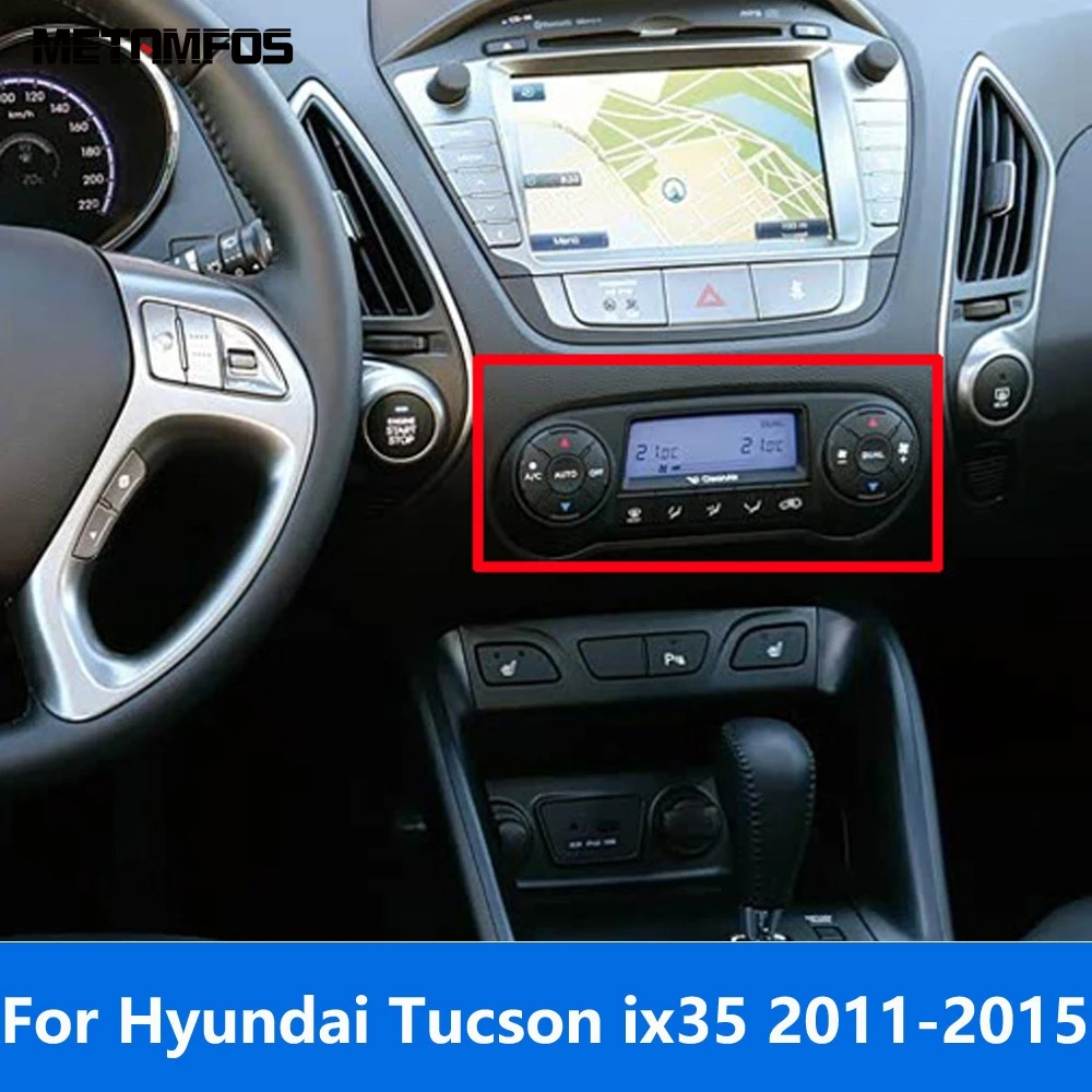 

For Hyundai Tucson ix35 2011-2013 2014 2015 Matte Air Condition Adjustment Switch Cover Trim Interior Accessories Car Styling
