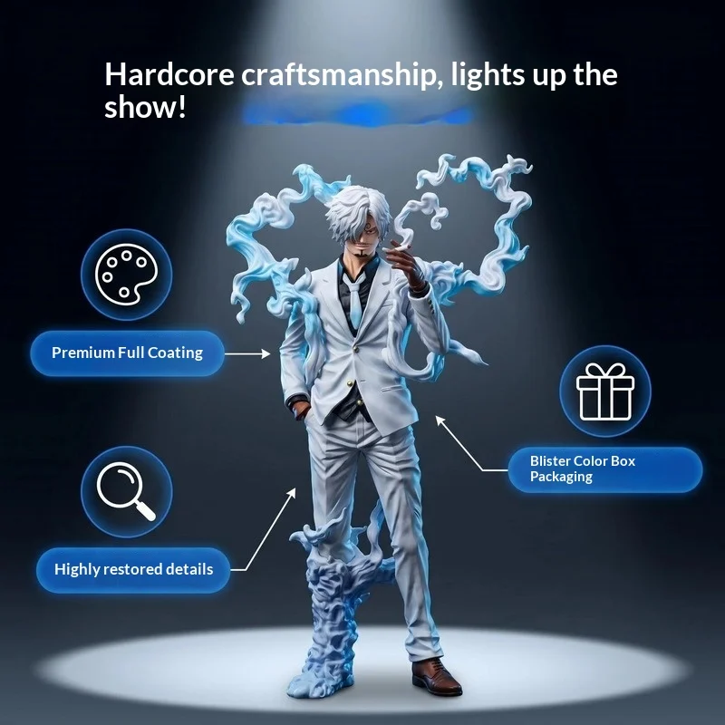 

One Piece Sanji Nika Figure WYY Studio, GK Action Model Statue Anime Collectible for Fans Gift