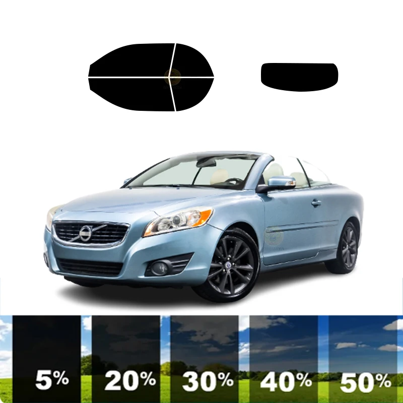 precut Removable Window Tint Film For Car 100% UVR 5%-35%VLT Heat Insulation Carbon ﻿For VOLVO C70 2 DR CONVERTIBLE 1999-2005