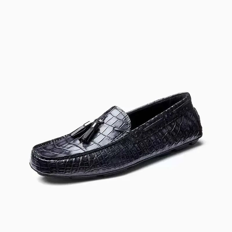 

gete new arrivla men crocodile leather male crocodile shoes men leisure male casual Loafer rubber