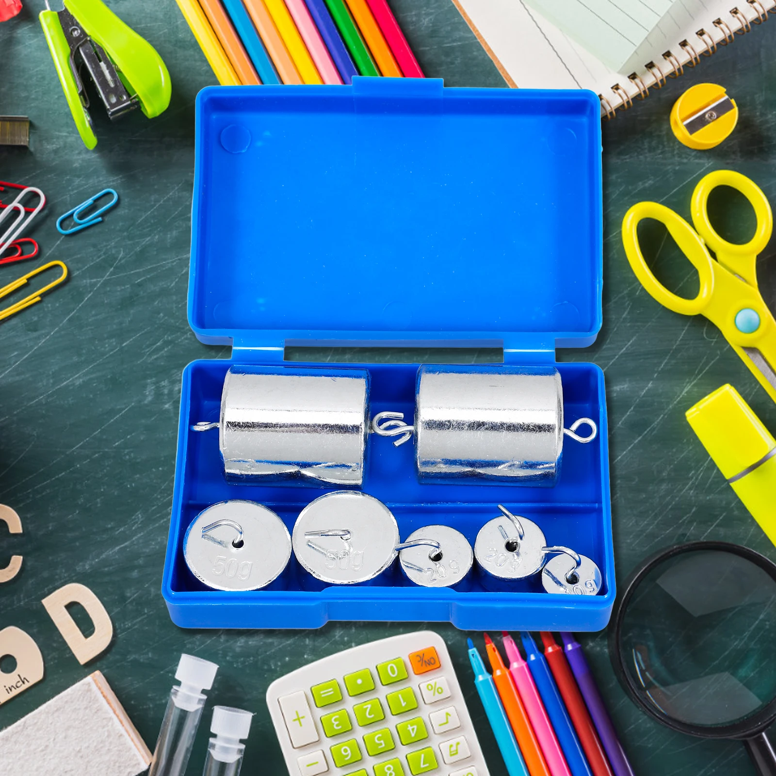 

10g 20g 50g 200g Metal Slotted Weights Set Firm Iron Plastic Accurate Measurement Physics Lab Equipment Experimental