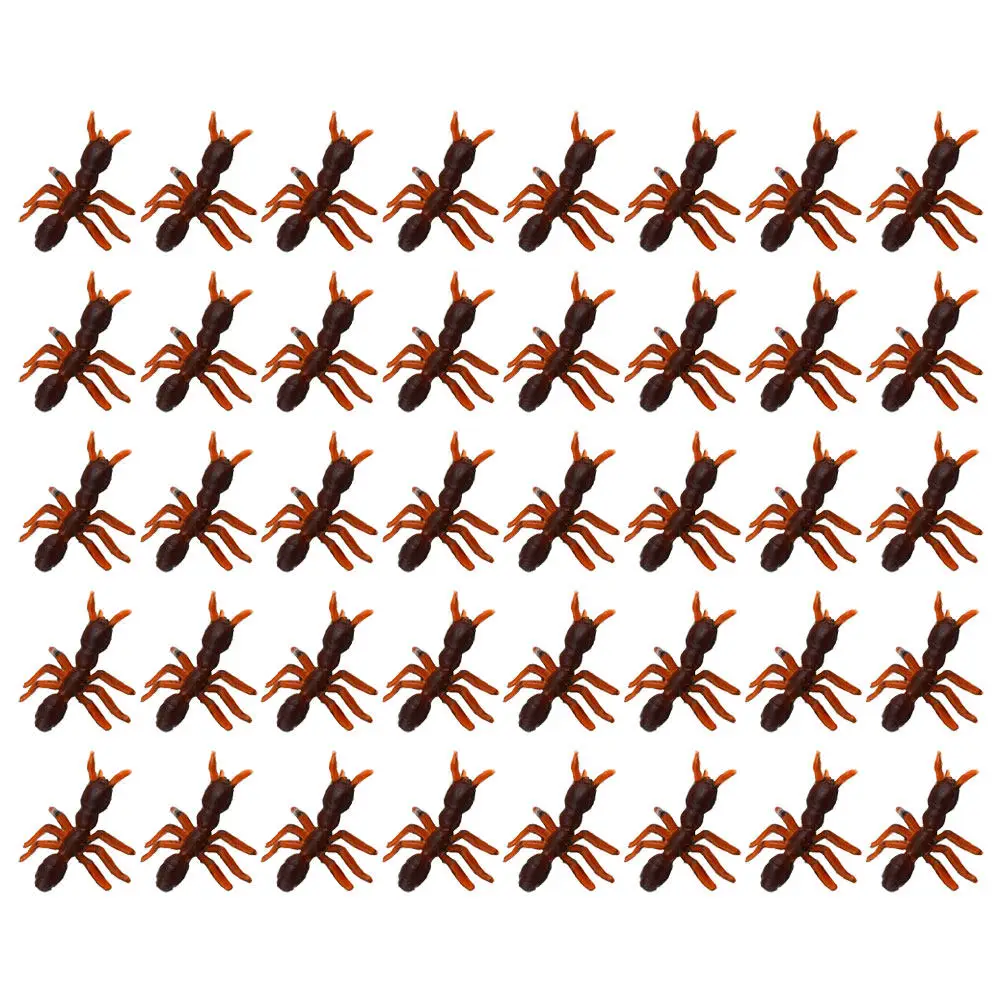 

50pcs Realistic Plastic Ant Simulation Ants For Home Garden Decor Desktop Scene Layout Simulated Ants Decor Ornament