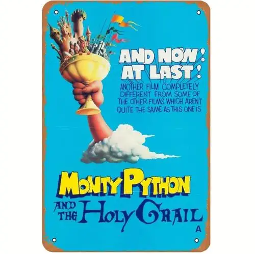 1c,Monty Python Metal Sign Holy Grail Cult Classic Film Vintage Tin Sign 12x8