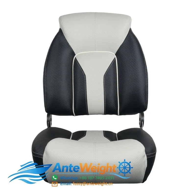 Marine Seat for Speedboat/Angling Boat/Fishing Boat Drivers Seat-Foldable UV-Resistant Waterproof Sunproof Leather