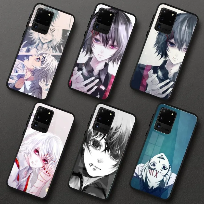 Tokyo Ghoul Juuzou Mobile Phone Case for Samung S23 S22 S21 Pro Ultra A13 A33 A53 NOTE 20 PC Glass Phone Cover Funda