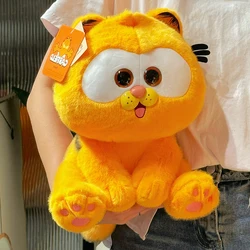 MINISO Garfield Cute Fat Cat Stuffed Doll Kawaii Soft Animal Garfield Kittens Plush Toy Kawaii Kid Accompanying Sleep Xmas Gift