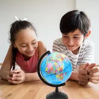 1pc Classroom Teaching Globe Set, HD English World Map with 360° Swivel Base, Standard Geography Resource for Schools 5