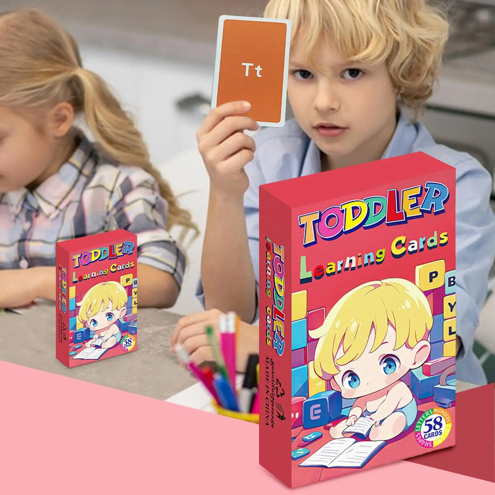 بطاقات حيوانات للأطفال 58 قطعة ألعاب تعليمية تفاعلية للسفر أنشطة تعليمية للأطفال لرياض الأطفال في مرحلة ما قبل المدرسة