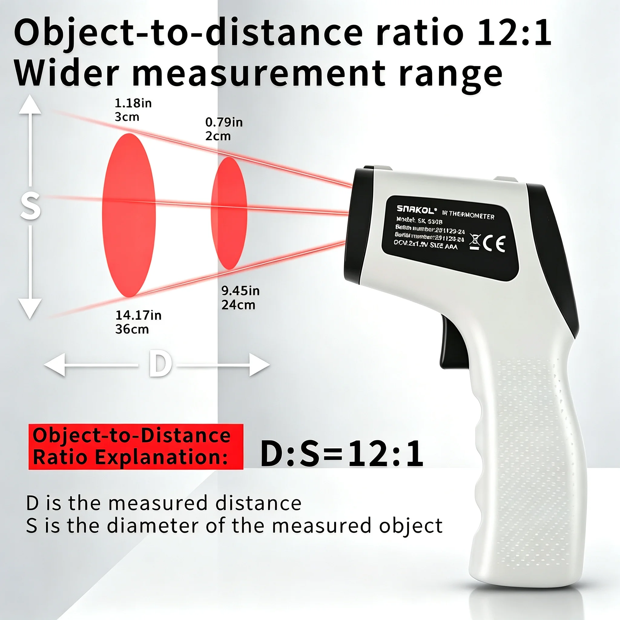 Termometro a infrarossi senza  - Industrial Laser Temperature recensione e prezzo