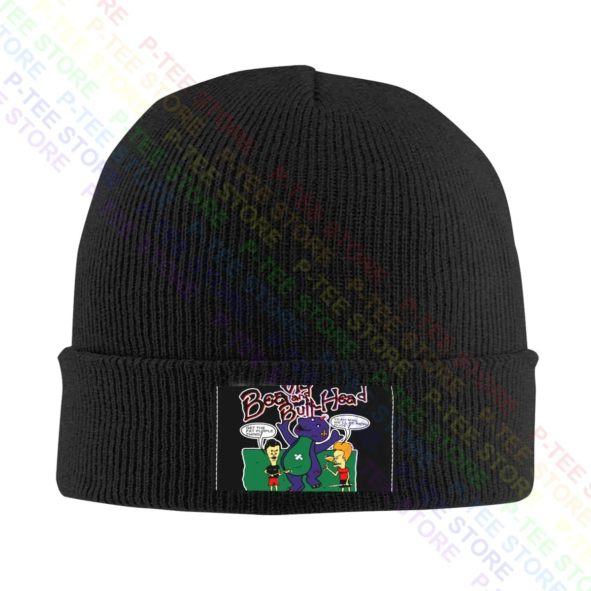 90'S Beavis And Butt-Head Barney The Dinosaur Mtv Butthead Cartoon Heavy Metal Knitted Beanie Hat Beanies Cap Retro Best Seller