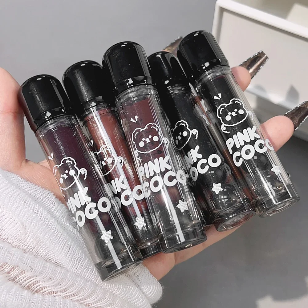 PINK COCO Punk jugo rojo brillo de labios espejo líquido de larga duración impermeable hidratante Sexy labio rellenador lápiz labial cosméticos para labios