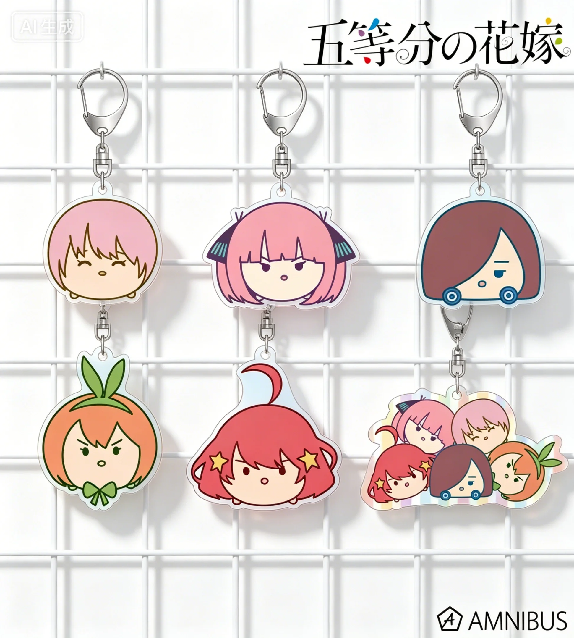 Anime The Quintessential Quintuplets Ichika Nakano Miku Nakano Q-style the largest share Acrylic Pendant Keychains bag charm