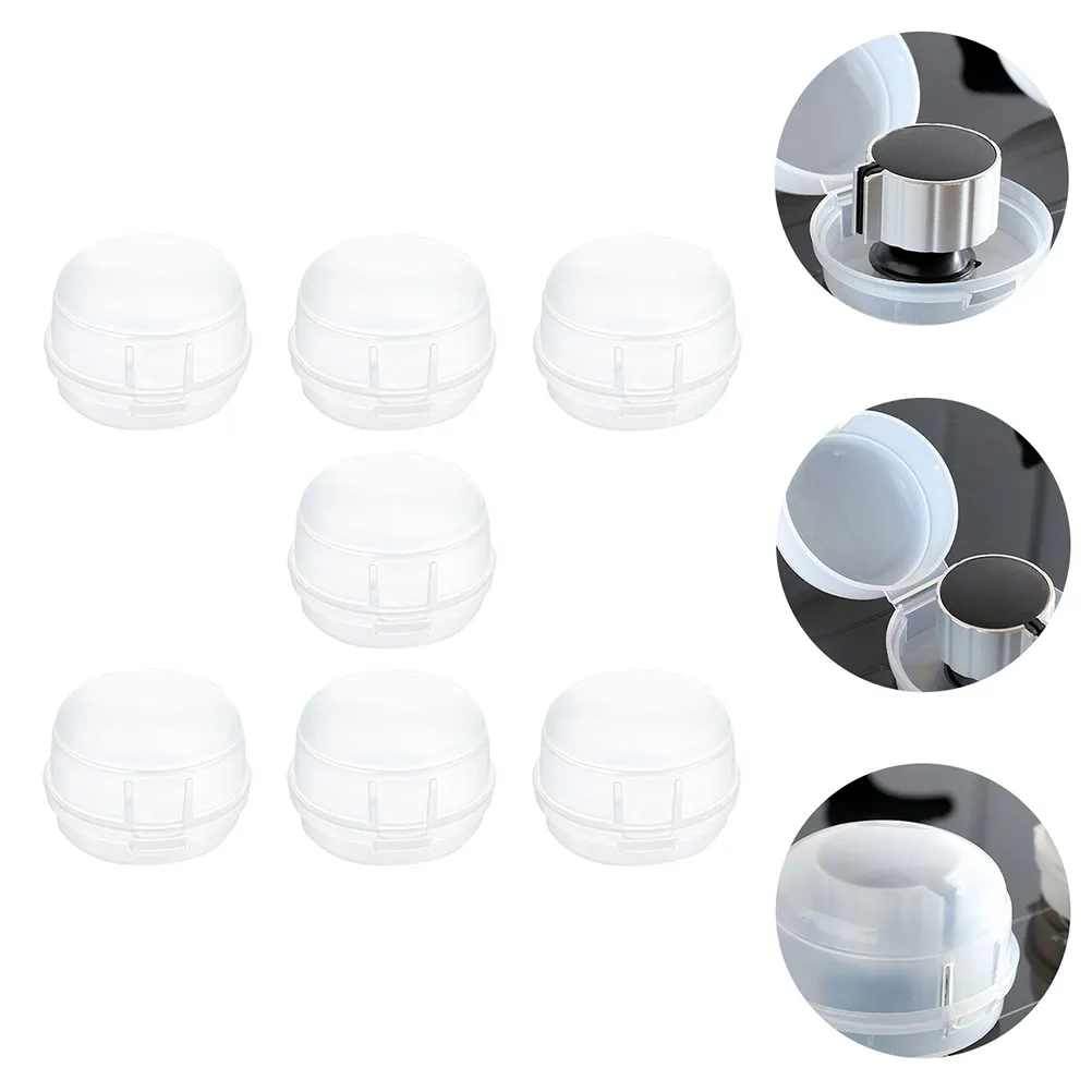 

7Pcs Kitchen Stove Knob Covers Safety Case Fire Burn Gas Leak Prevention High-Grade Durable Material for Family