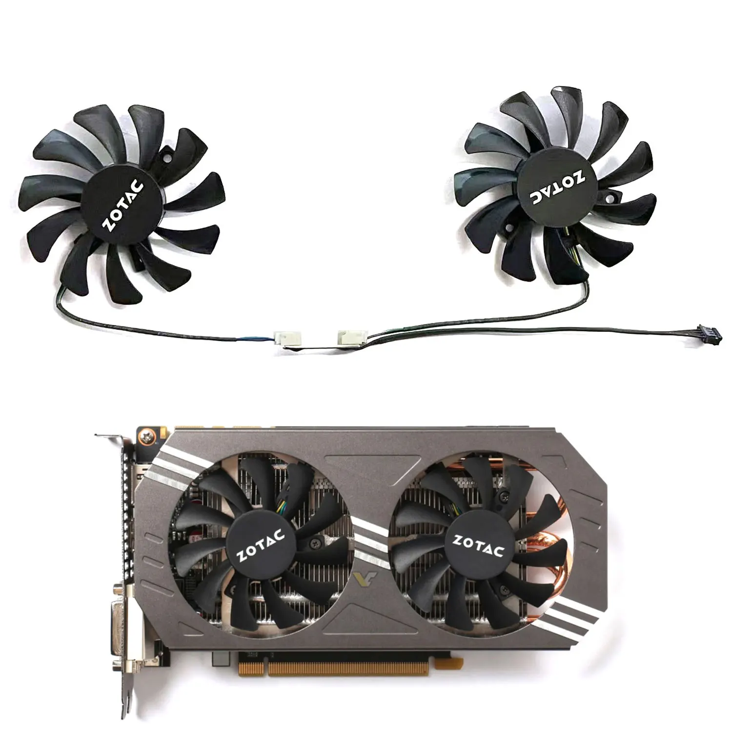 

Brand new 75MM 4PIN GA81O2U GTX 970 GPU fan for ZOTAC GeForce GTX970 4GB graphics card replacement