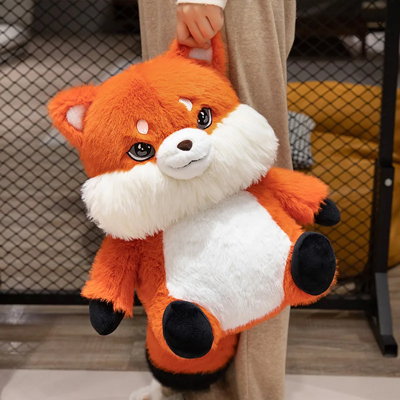 Soft Fluffy Fox Plush Toy Cute Cartoon Animal Fox Stuffed Doll Lover Valentine\'s Gift Kawaii Sofa Decor Pillows