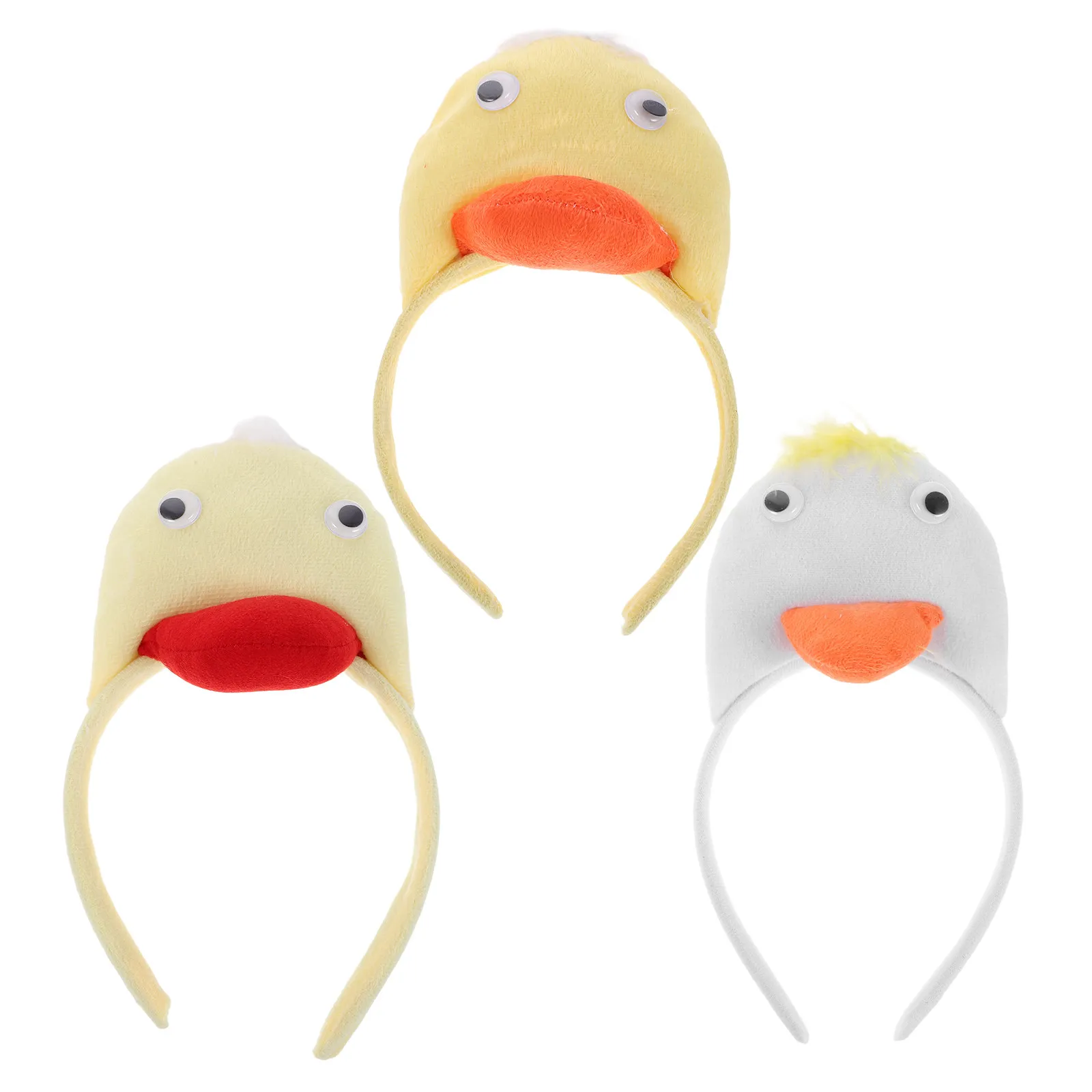 

3Pcs Children Animal Headband Cute Duck Cartoon Hair Hoop Lightweight Comfortable Kids Hair Accessories for Party Dress Up