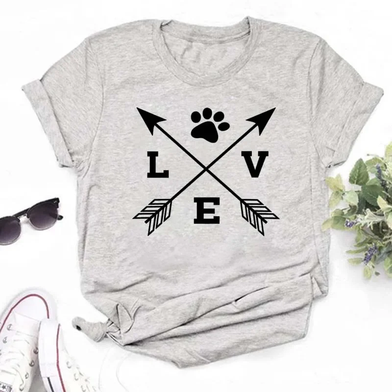 Camiseta feminina de manga curta estampada plus size, solta e casual, macia, confortável e respirável, esportes ao ar livre