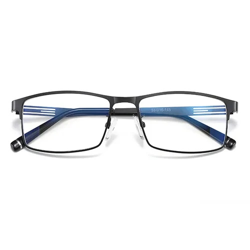 Imagen 2 del producto Gafas cuadradas antiluz azul para hombre, montura completa a la moda, gafas graduadas de Metal para estudiantes de 0-0,5-0,75-1,0 a-6,0, 2024