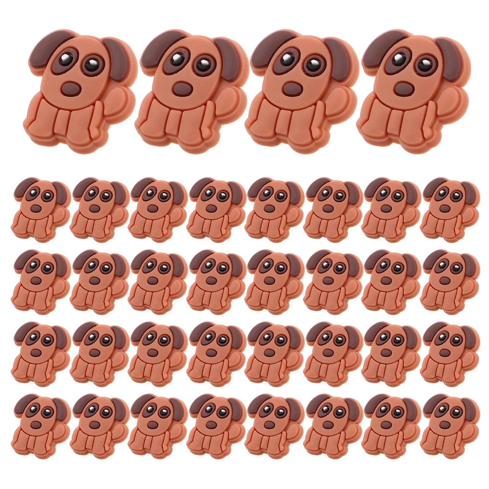 

40pcs Animal Pencil Topper Soft Pvc Cartoon Puppy Shaped Clips Detachable Rewards Classroom Decorations School Accessories