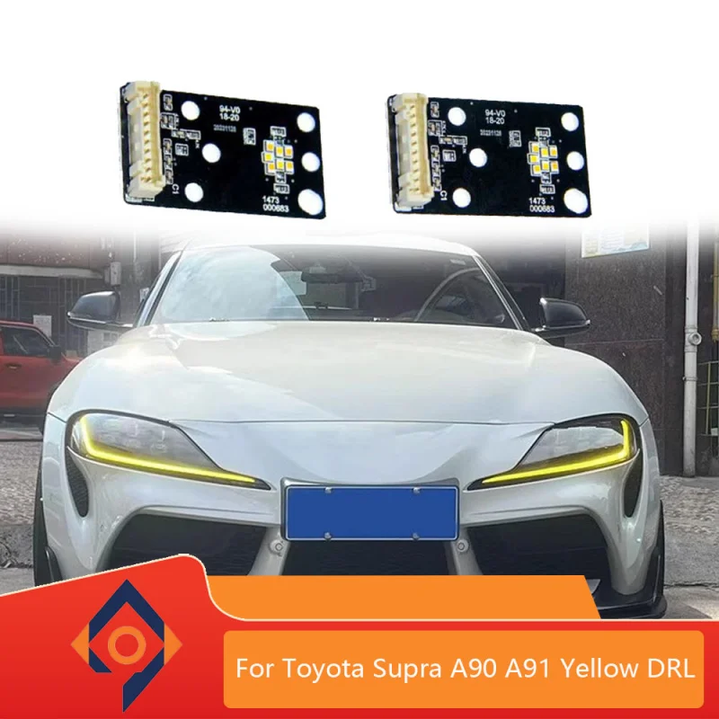 

Car Yellow DRL Chip For Toyota Supra A90 A91 CSL Golden Eye Daytime Running Light Lemon Yellow Module Plug And Play Accessories