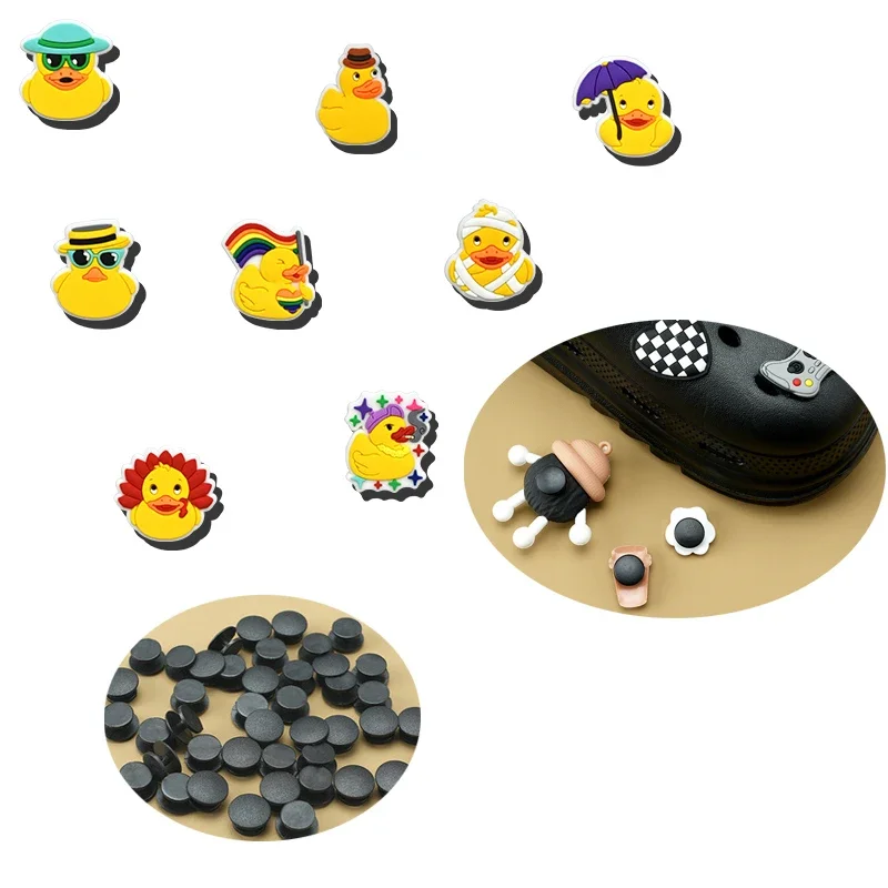 Shoe Charms for Crocs Accessories  Duck Shoes Charm for Croc Decorations Pins Men Accessory Jeans Woman Clogs Clips Badges