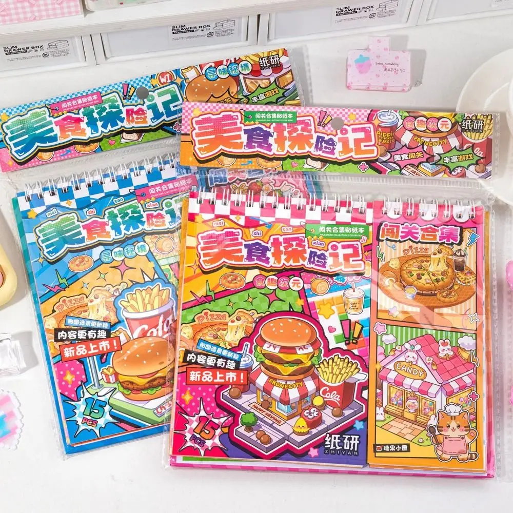 

Food Adventure Story Miniature Landscape Sticker Collection Decorative Visual Stacking 3D Landscape Sticker