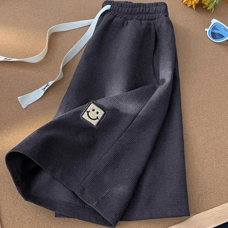 2024 Summer New Simple Shorts Men\'s Thin Drawstring Sports Pants Trendy Brand Ins Loose Casual Straight Shorts