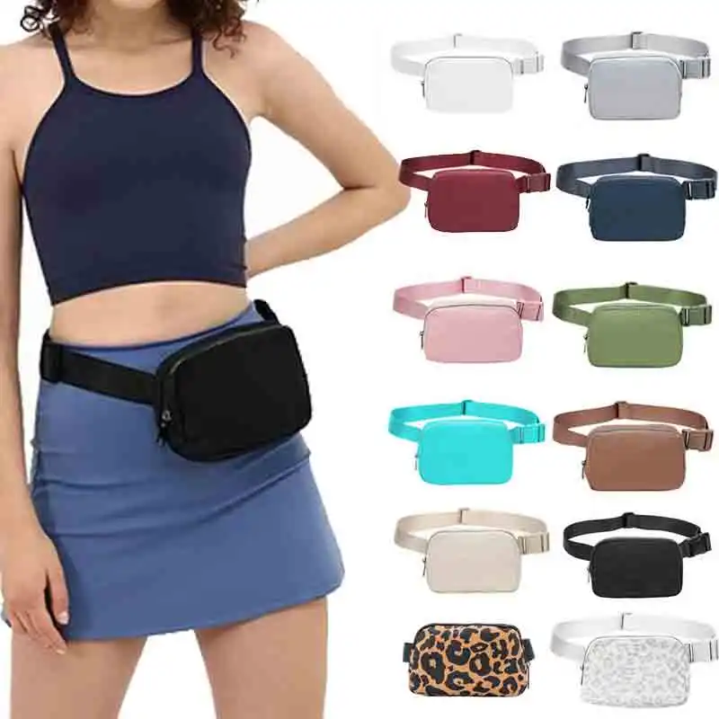 2024 Women Waist Bag Zipper Fanny Pack Chest Bag Outdoor Sports Crossbody Shoulder Bag Casual Travel Female Belt Bag Money Pouch