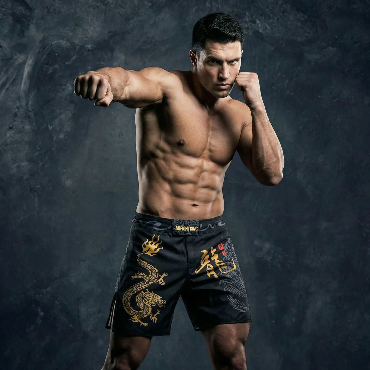MMA Dragon Warrior Sports Fighting Training Shorts Jujutsu Quick Dry Durable Fitness Competition Muay Thai Outdoor Bicycle