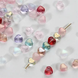 20pcs6MM Colorful Crystal Love Heart Czech Glass Beads Handmade For Jewelry Making Charm Bracelet Necklace Earring Accessories